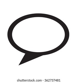 Speech bubble icon Illustration symbol design
