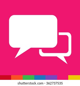 Speech bubble icon Illustration symbol design