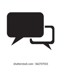 Speech bubble icon Illustration symbol design