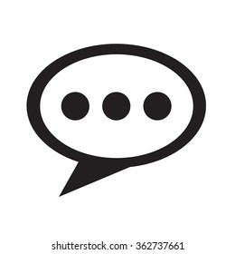 Speech bubble icon Illustration symbol design