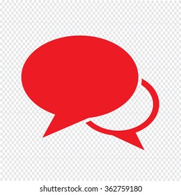 Speech bubble icon Illustration symbol design