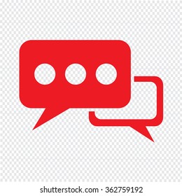 Speech bubble icon Illustration symbol design