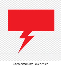 Speech bubble icon Illustration symbol design