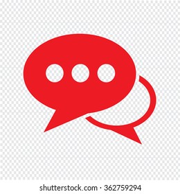 Speech bubble icon Illustration symbol design
