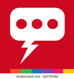 Speech bubble icon Illustration symbol design