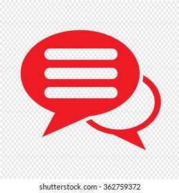 Speech bubble icon Illustration symbol design