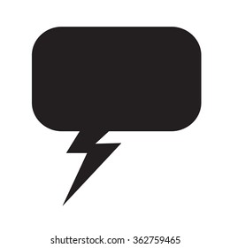 Speech bubble icon Illustration symbol design