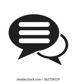 Speech bubble icon Illustration symbol design