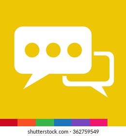 Speech bubble icon Illustration symbol design