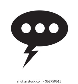 Speech bubble icon Illustration symbol design