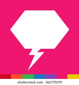 Speech bubble icon Illustration symbol design
