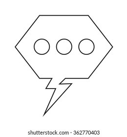Speech bubble icon Illustration symbol design