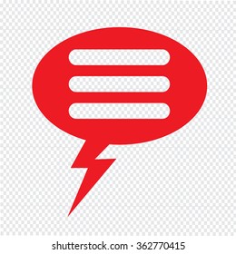 Speech bubble icon Illustration symbol design