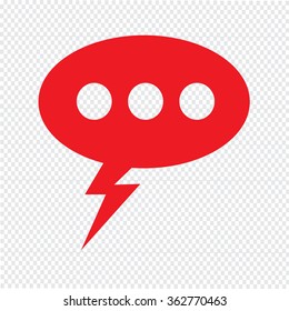 Speech bubble icon Illustration symbol design
