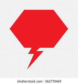 Speech bubble icon Illustration symbol design