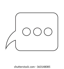 Speech bubble icon Illustration symbol design