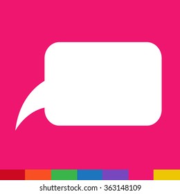 Speech bubble icon Illustration symbol design