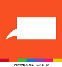 Speech bubble icon Illustration symbol design