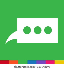 Speech bubble icon Illustration symbol design