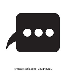 Speech bubble icon Illustration symbol design