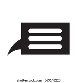 Speech bubble icon Illustration symbol design
