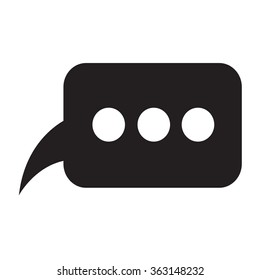 Speech bubble icon Illustration symbol design