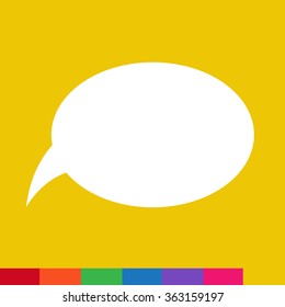 Speech bubble icon Illustration symbol design