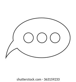 Speech bubble icon Illustration symbol design
