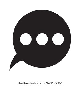 Speech bubble icon Illustration symbol design