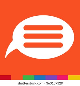 Speech bubble icon Illustration symbol design

