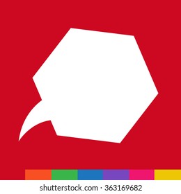 Speech bubble icon Illustration symbol design