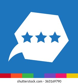 Speech bubble icon Illustration symbol design