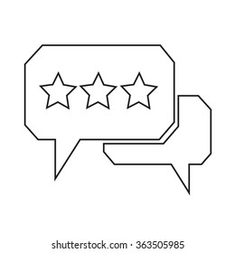 Speech bubble icon Illustration symbol design