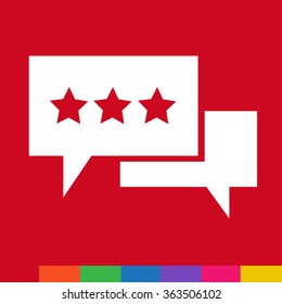 Speech bubble icon Illustration symbol design