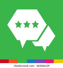 Speech bubble icon Illustration symbol design