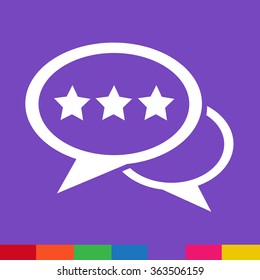 Speech bubble icon Illustration symbol design
