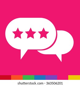 Speech bubble icon Illustration symbol design