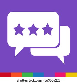 Speech bubble icon Illustration symbol design