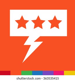 Speech bubble icon Illustration symbol design