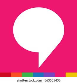 Speech bubble icon Illustration symbol design