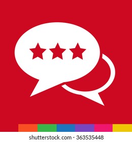 Speech bubble icon Illustration symbol design