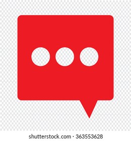 Speech bubble icon Illustration symbol design