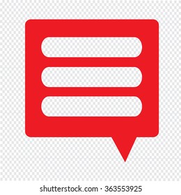 Speech bubble icon Illustration symbol design
