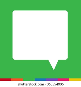 Speech bubble icon Illustration symbol design