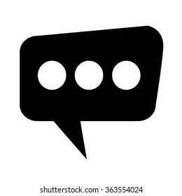 Speech bubble icon Illustration symbol design