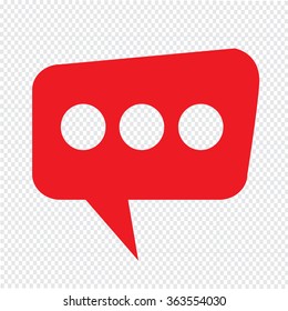 Speech bubble icon Illustration symbol design