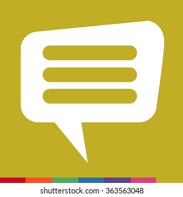 Speech bubble icon Illustration symbol design