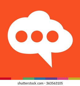 Speech bubble icon Illustration symbol design
