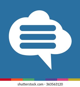 Speech bubble icon Illustration symbol design