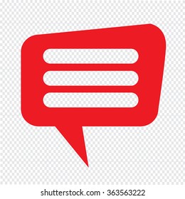 Speech bubble icon Illustration symbol design